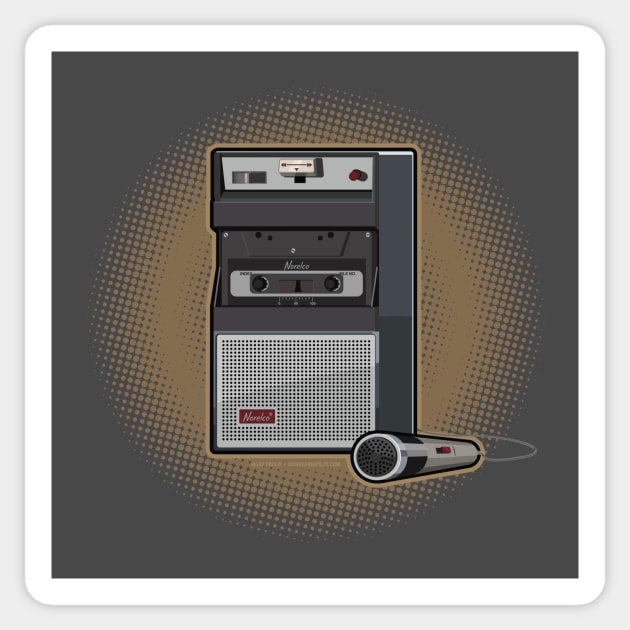 Norelco Carry Corder 150 the first Portable Tape Recorder Sticker by markpaulik